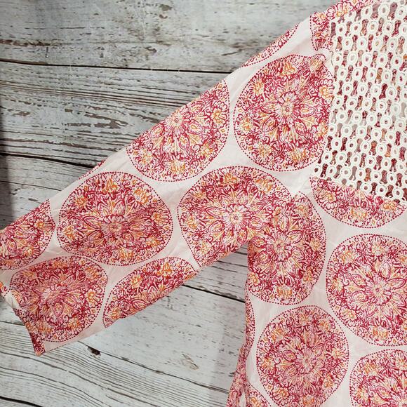 Calypso St. Barth for Target Women's 100%Silk Medallion Print Blouse Size XL - Picture 9 of 10